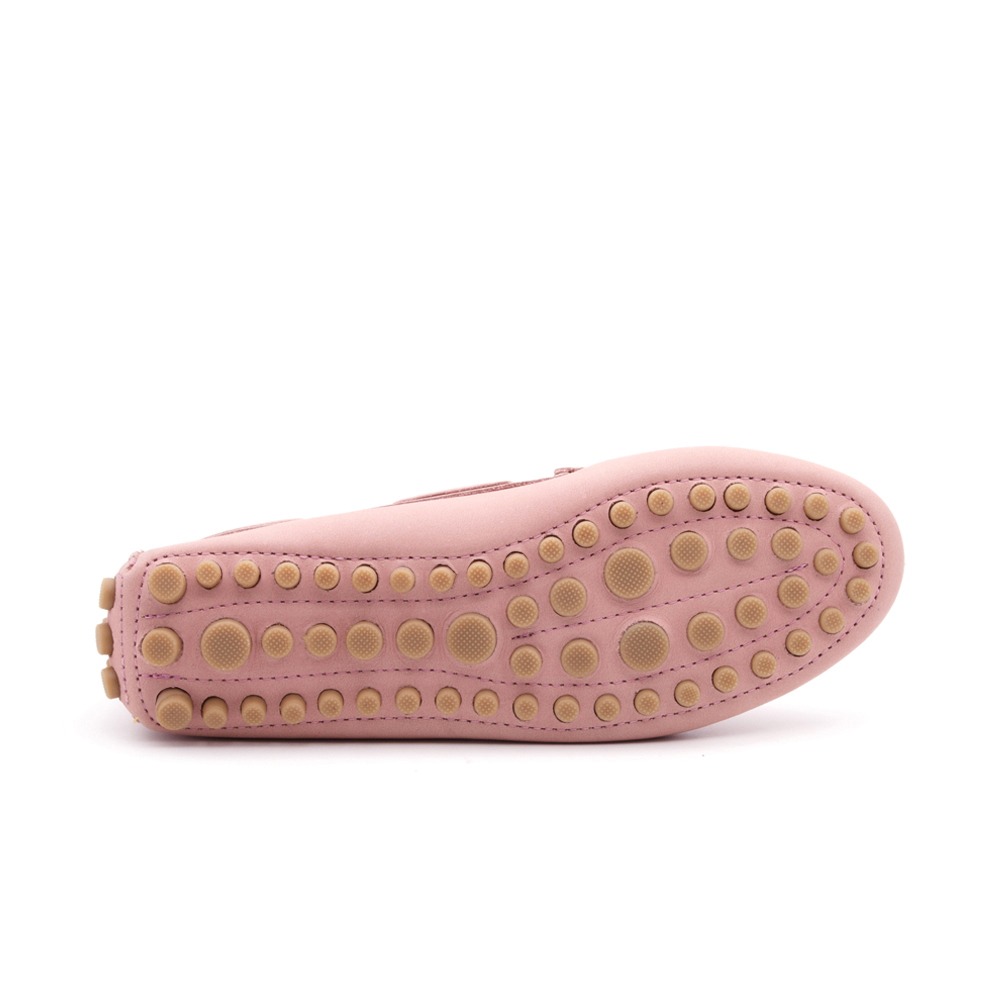 Mocassim Feminino Dot em Couro Nobuck Pink - 3609NP