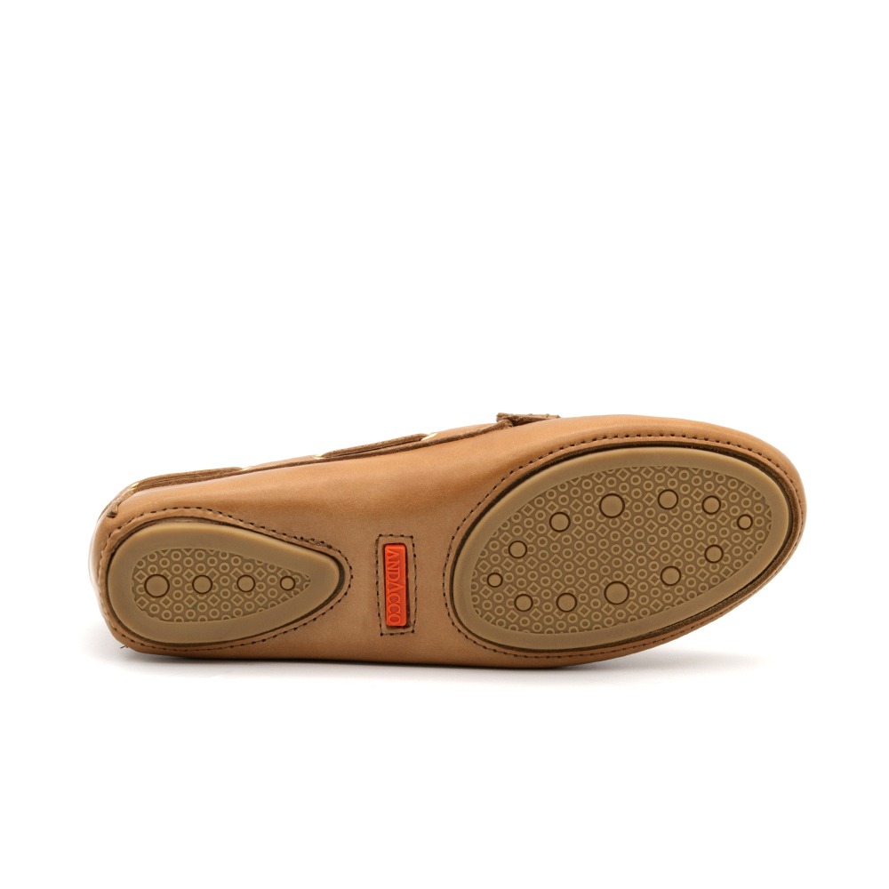 Mocassim Feminino em Couro Gales Camel - 3609GC