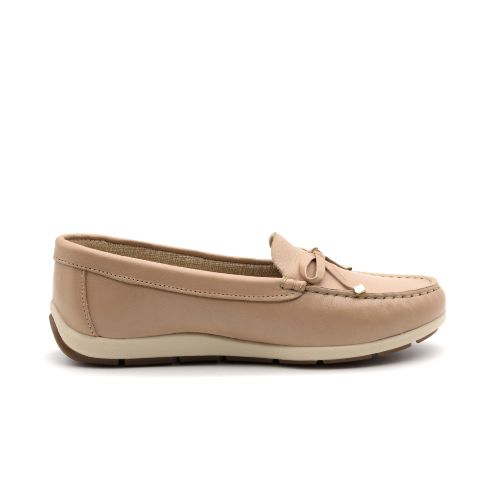 Mocassim Feminino Julia em Couro Alfa Creme - 47016AC