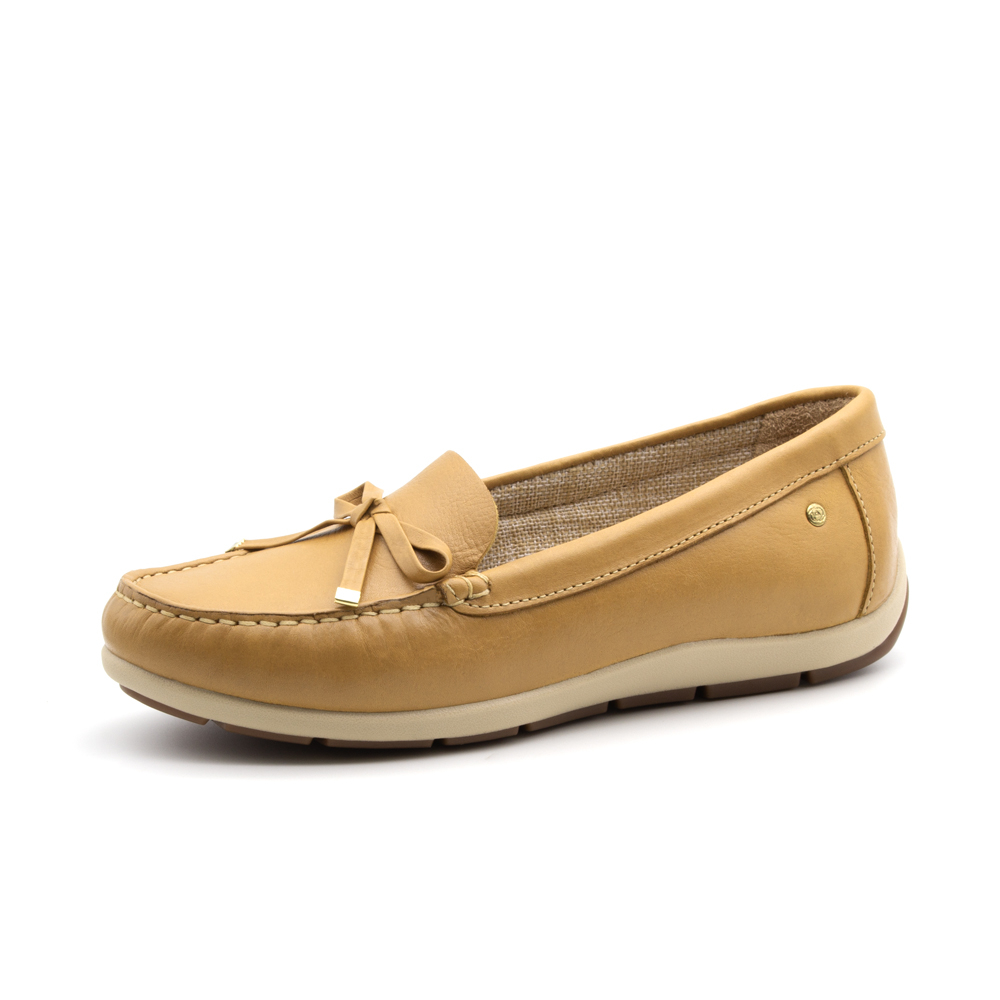 Mocassim Feminino Julia em Couro Alfa Mel - 47016AM