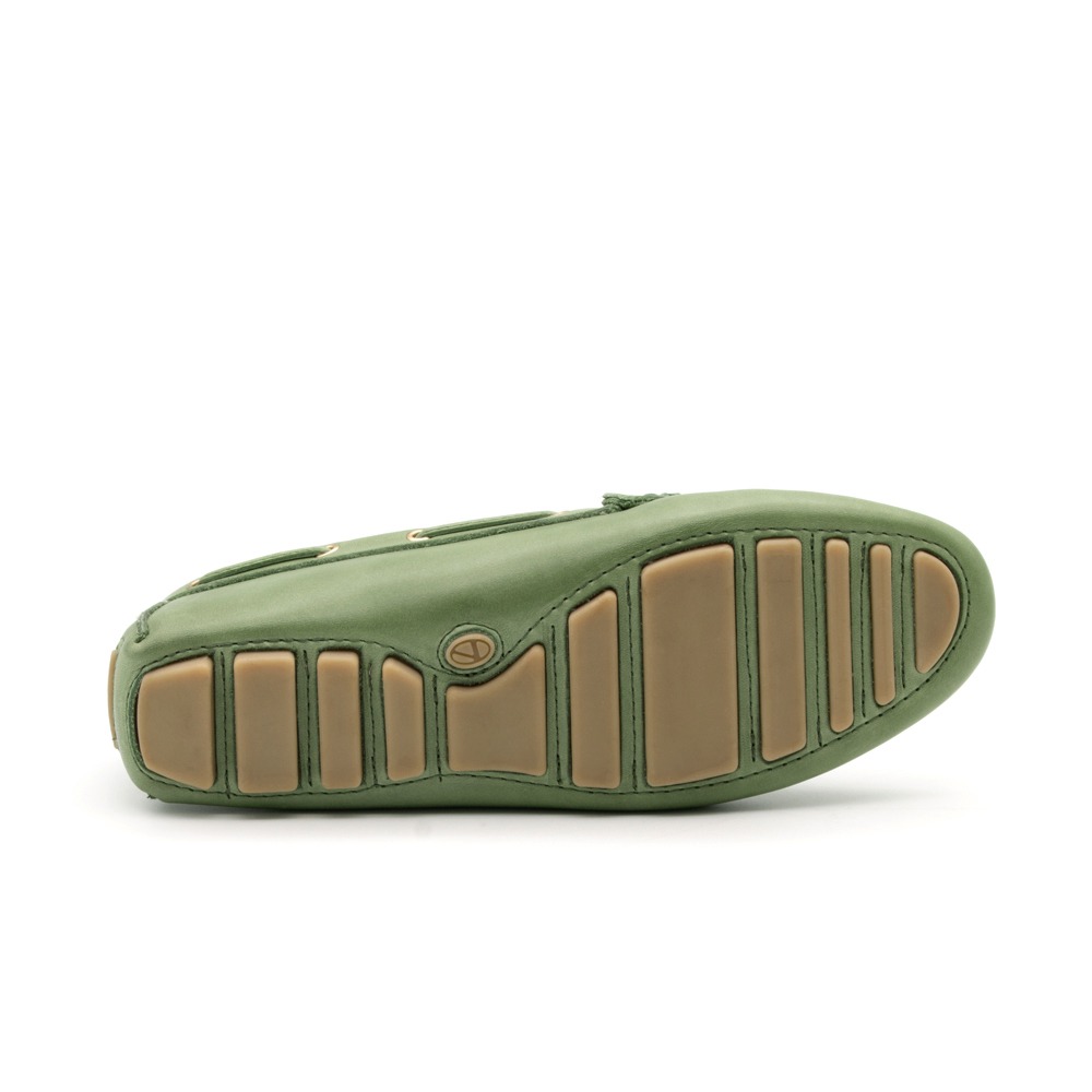 Mocassim Feminino Paris em Couro Gales Verde - 3609GV