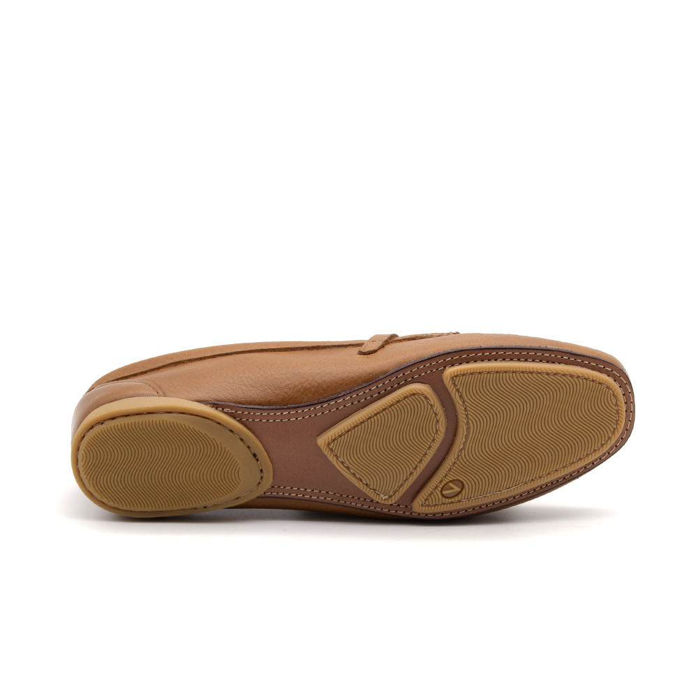 Mocassim Feminino Soleil em Couro Alfa Caramelo - 45019ACA