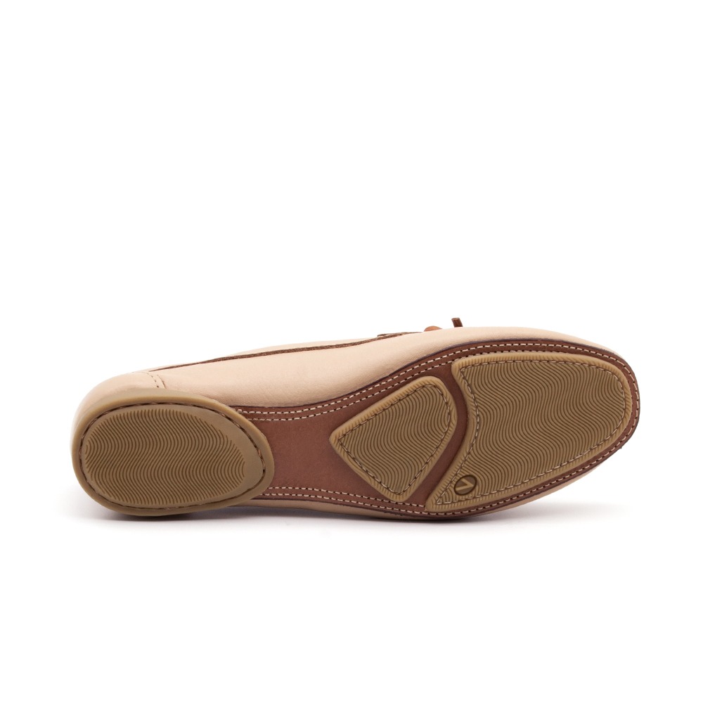 Mocassim Feminino Soleil em Couro Alfa Creme - 45002ACR