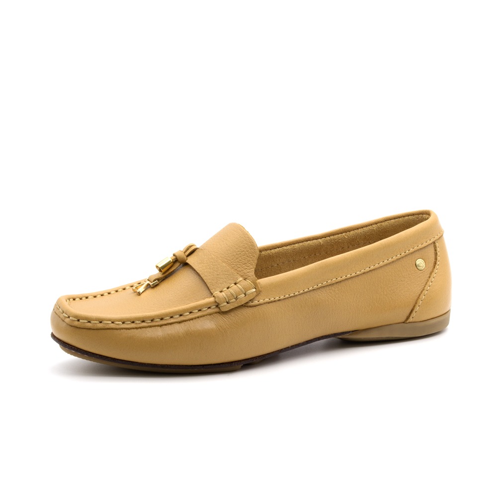 Mocassim Feminino Soleil em Couro Alfa Mel - 45015AM