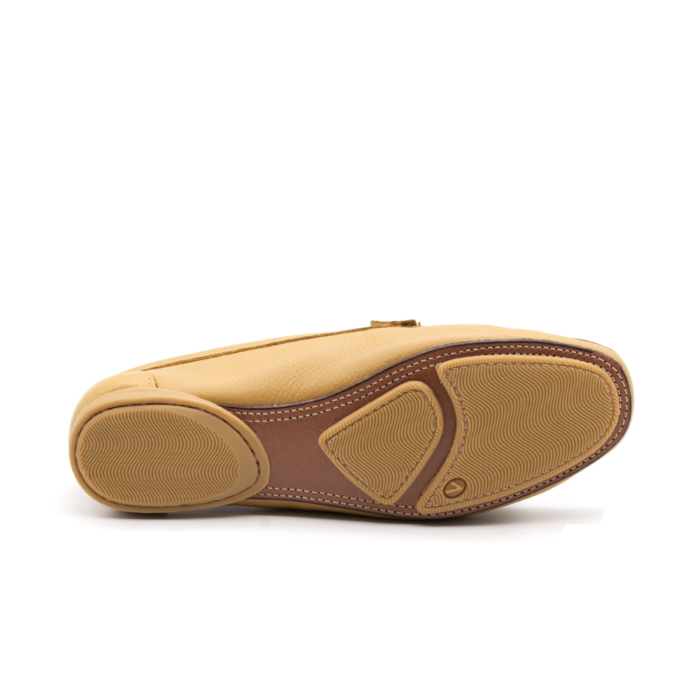 Mocassim Feminino Soleil em Couro Alfa Mel- 45016AM