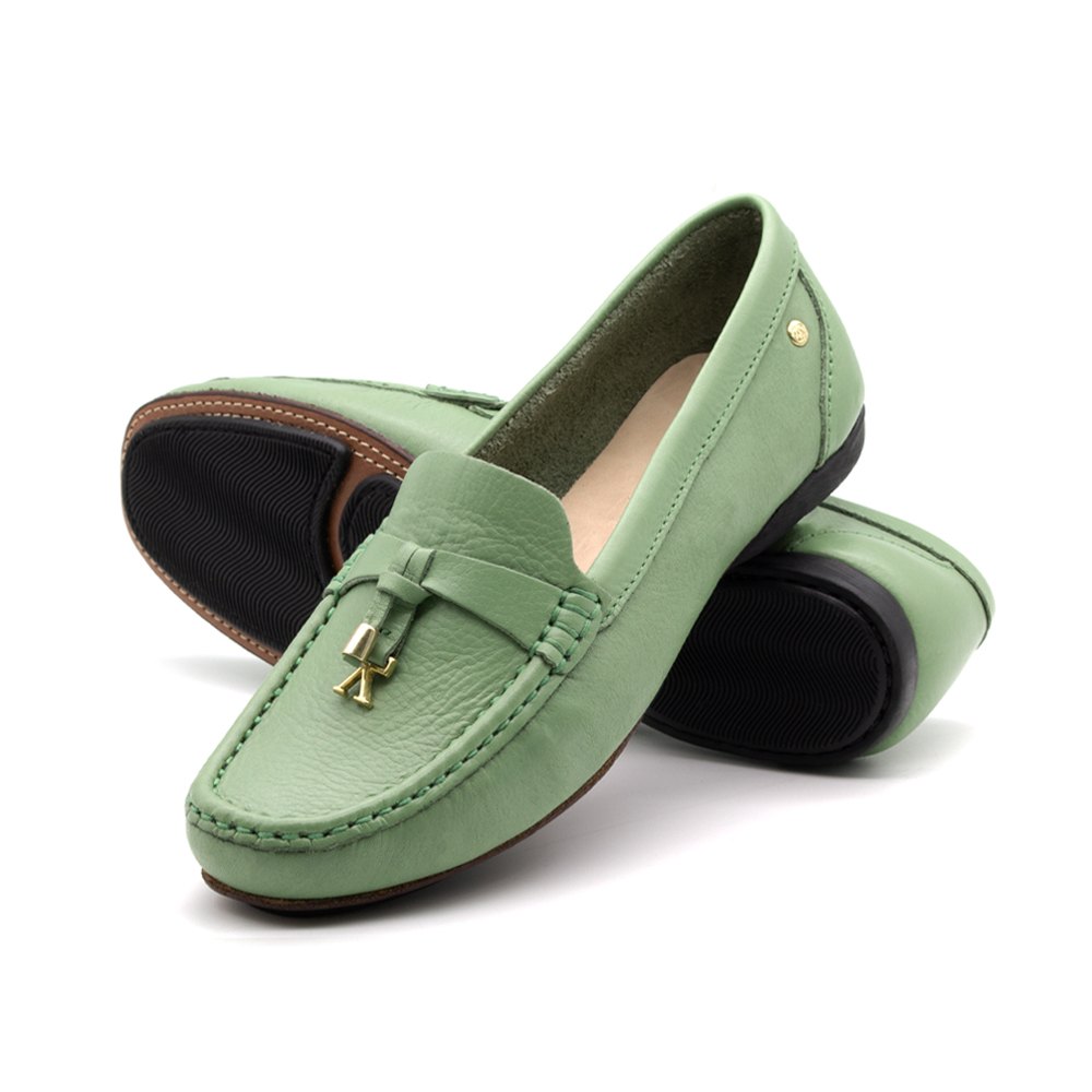 Mocassim Feminino Soleil em Couro Alfa Mist - 45015AMI