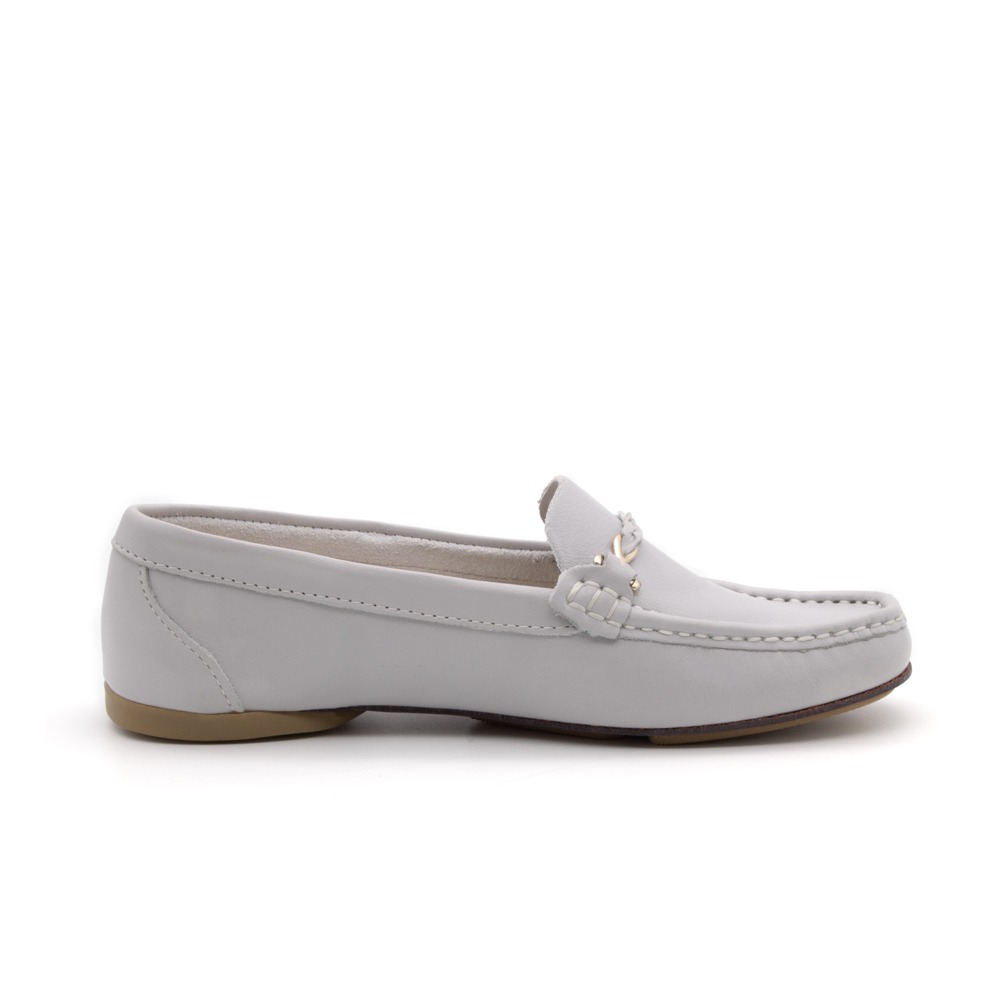 Mocassim Feminino Soleil em Couro Alfa Pale Blue - 45011AP