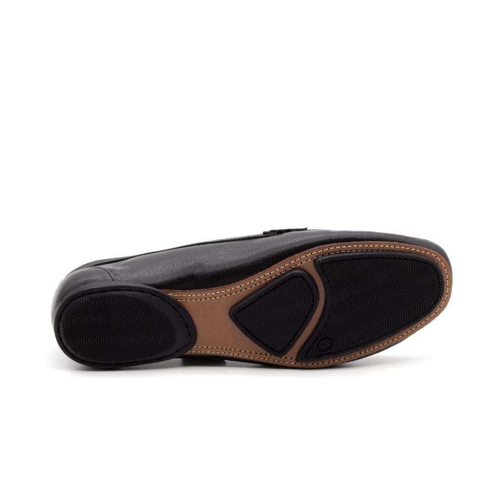 Mocassim Feminino Soleil em Couro Alfa Preto - 45015AP