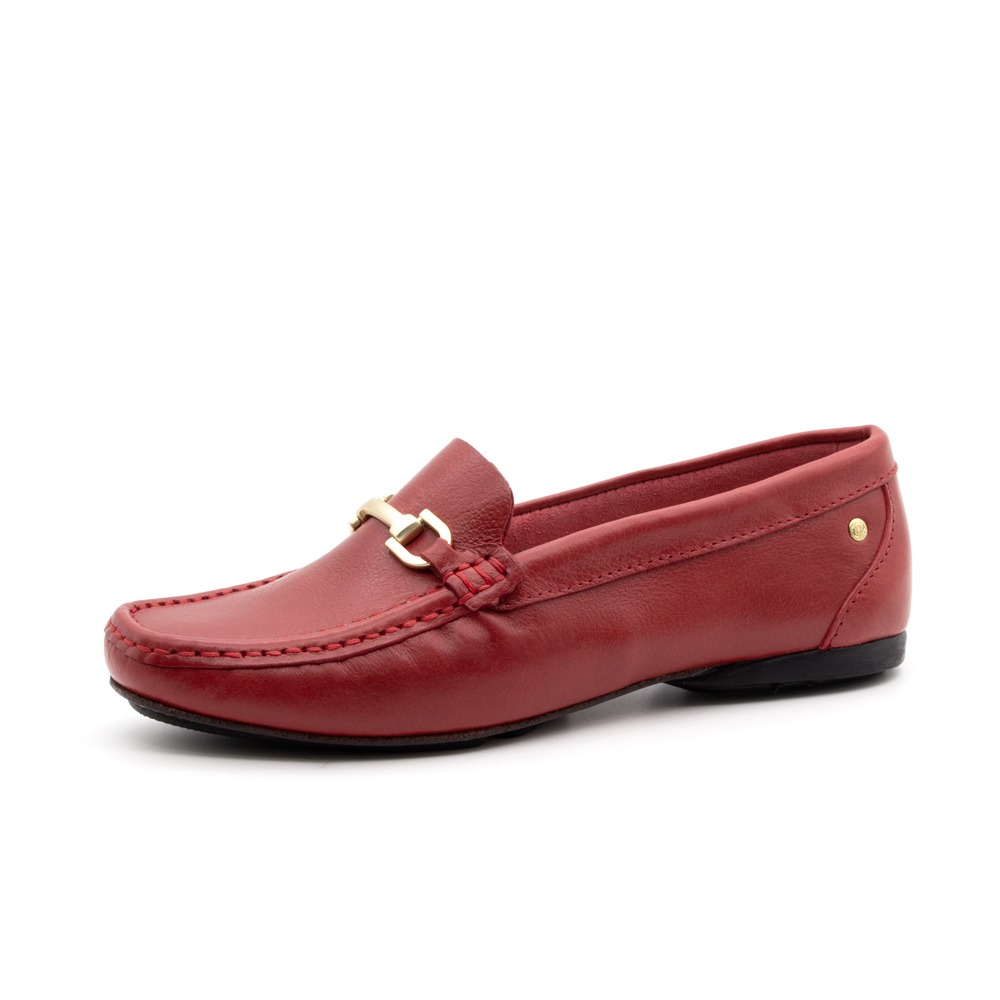 Mocassim Feminino Soleil em Couro Alfa Rubi - 45014AR