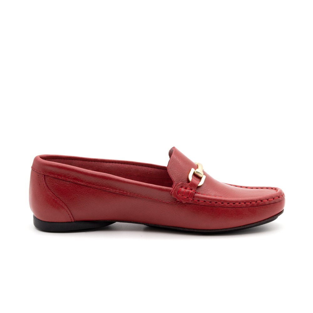 Mocassim Feminino Soleil em Couro Alfa Rubi - 45014AR