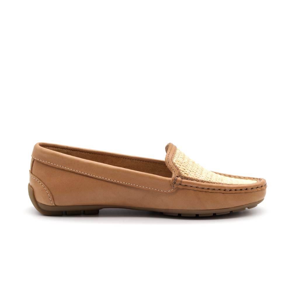 Mocassim Feminino Tropical em Couro Gales Camel - 3637GC