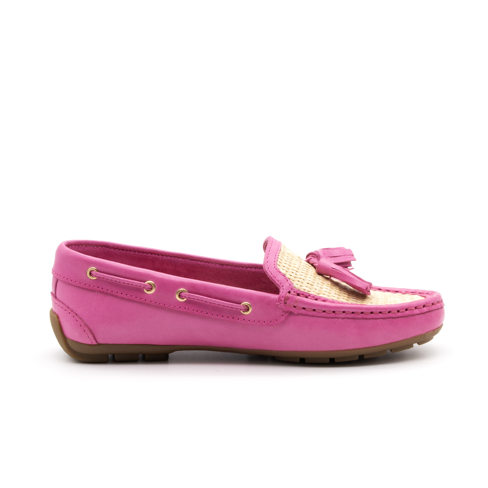 Mocassim Feminino Tropical em Couro Gales Rosa - 3638GR