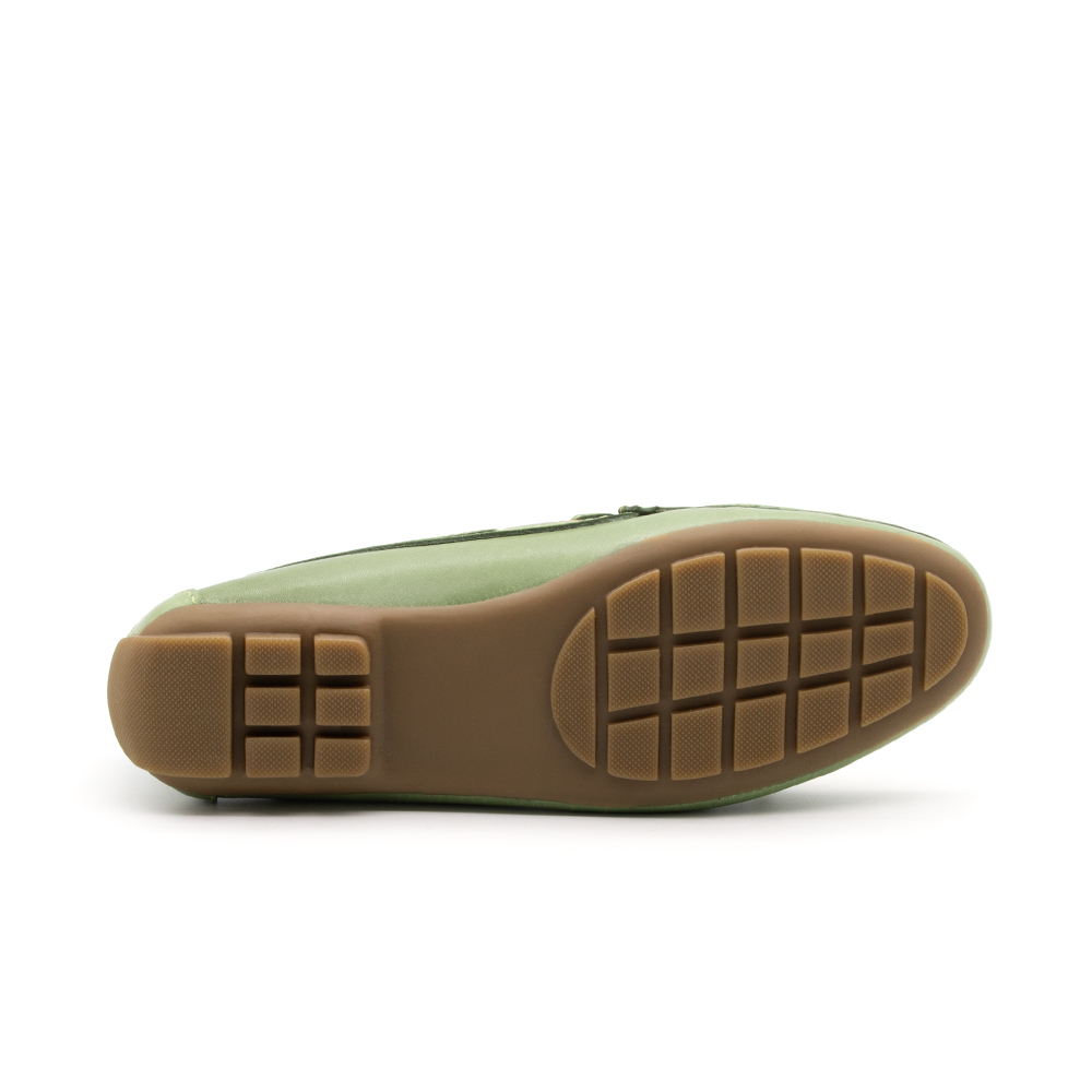 Mocassim Feminino Tropical em Couro Gales Verde - 3639GV