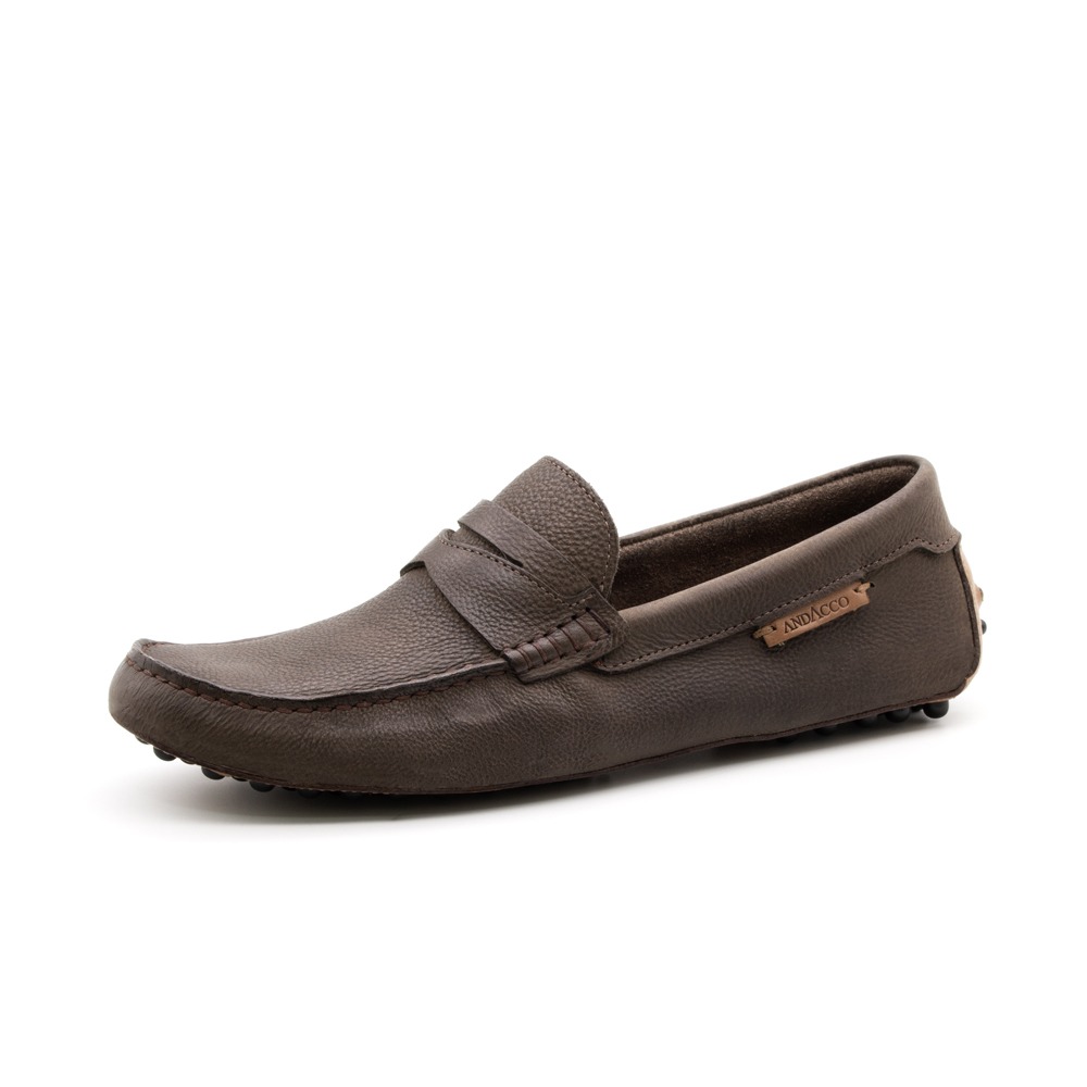 Mocassim Masculino Aticus em Couro Senna Coffee - 9785SC