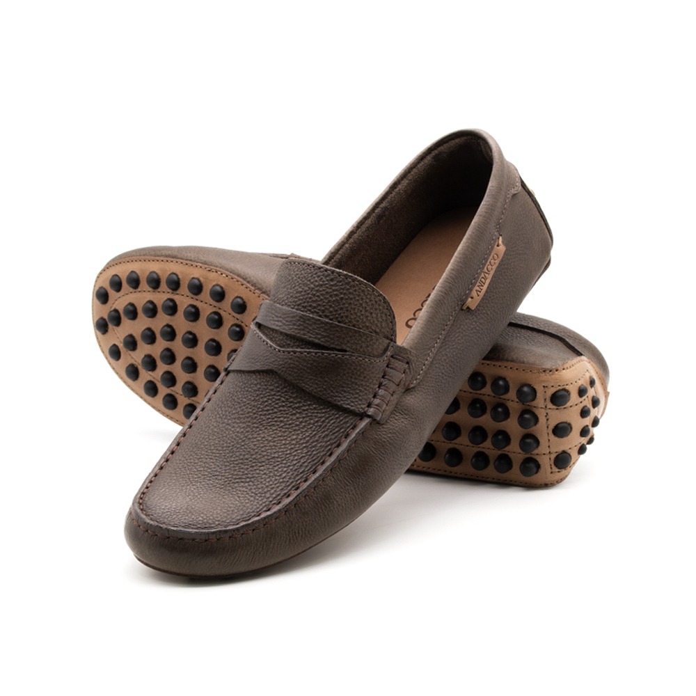 Mocassim Masculino Aticus em Couro Senna Coffee - 9785SC