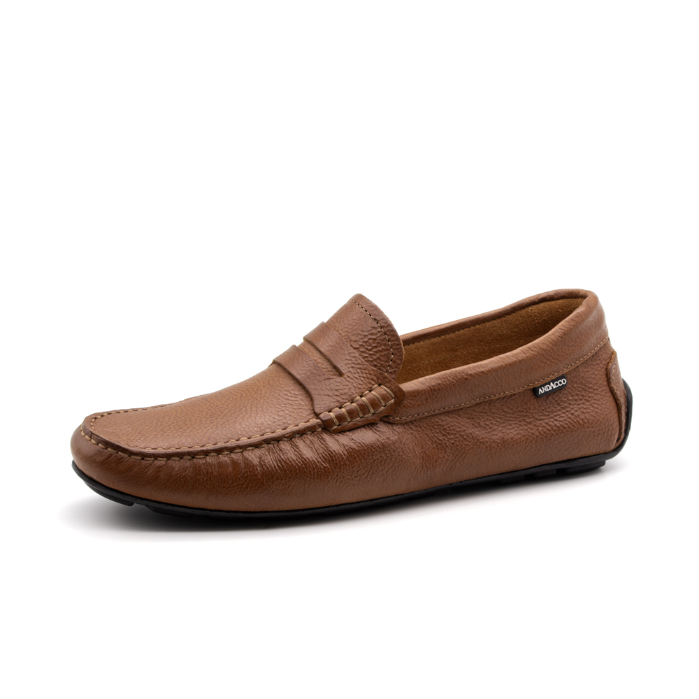 Mocassim Masculino Boss em Couro Senna Camel - 9851SC