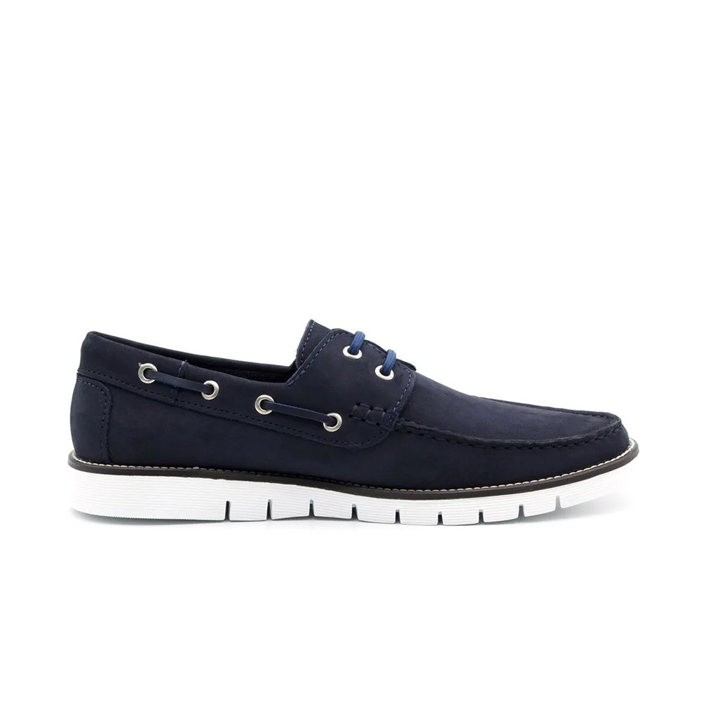 Mocassim Masculino Falcon em Couro Nobuck Denim - 98148ND