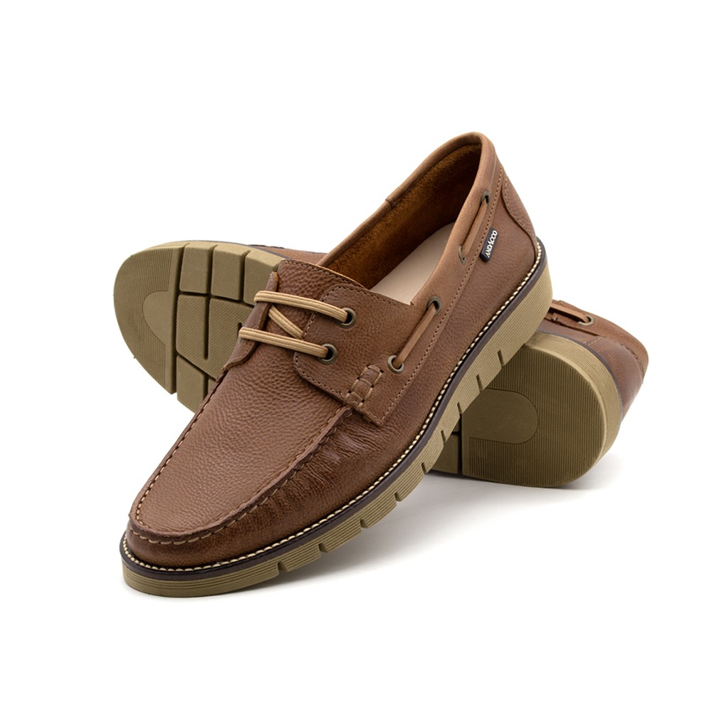 Mocassim Masculino Falcon em Couro Senna Camel - 9904SC