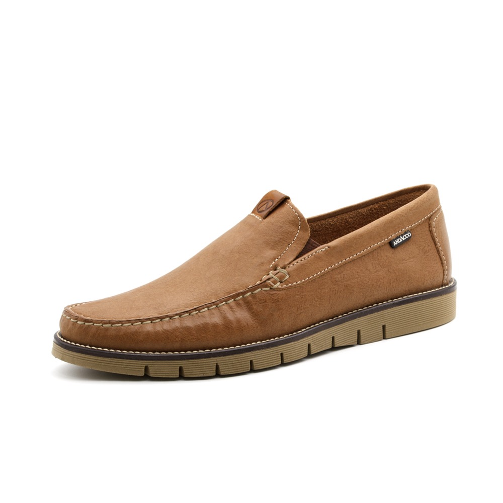 Mocassim Masculino Falcon em Couro Senna Tan - 9902ST