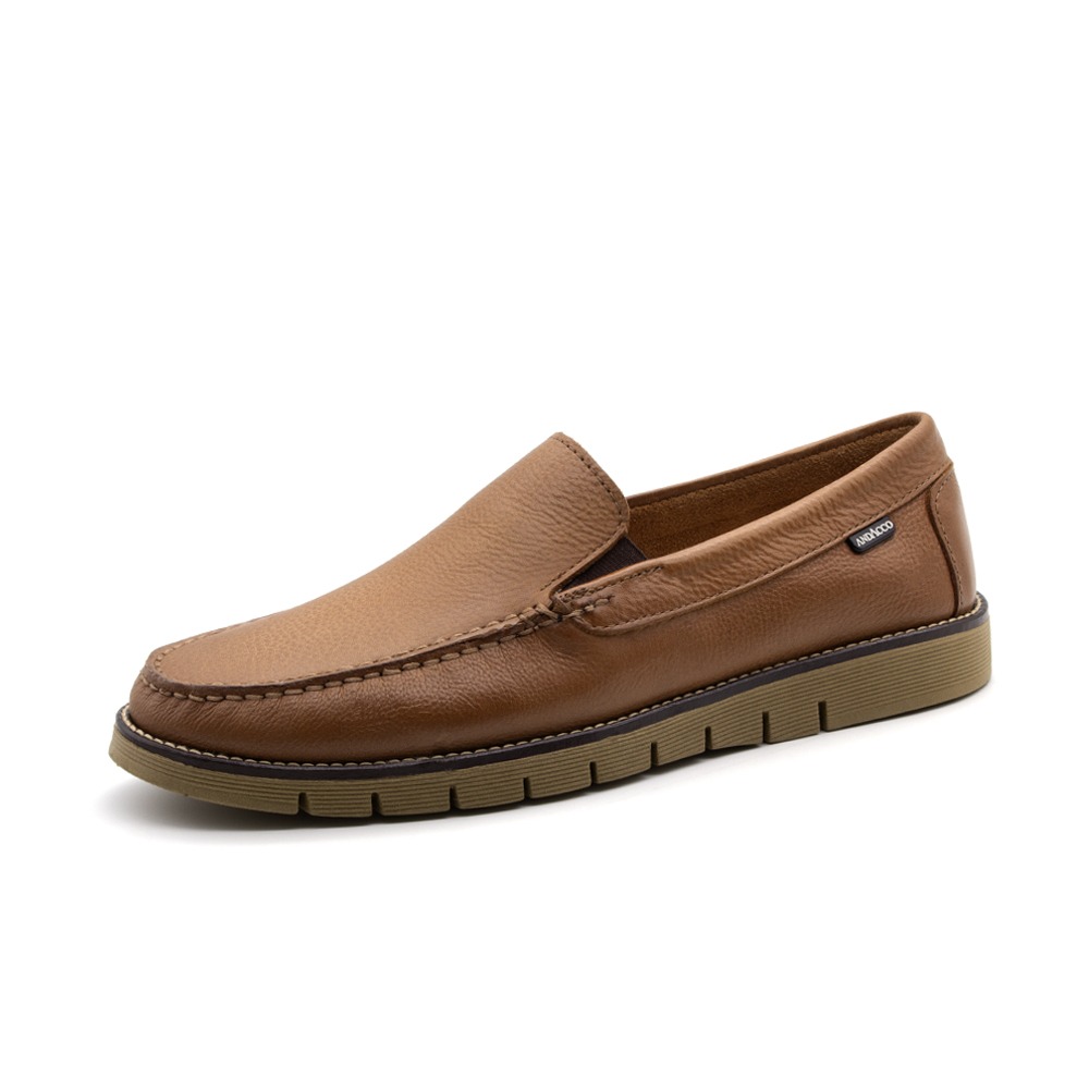 Mocassim Masculino Falcon em Couro Senna Tan - 9906ST