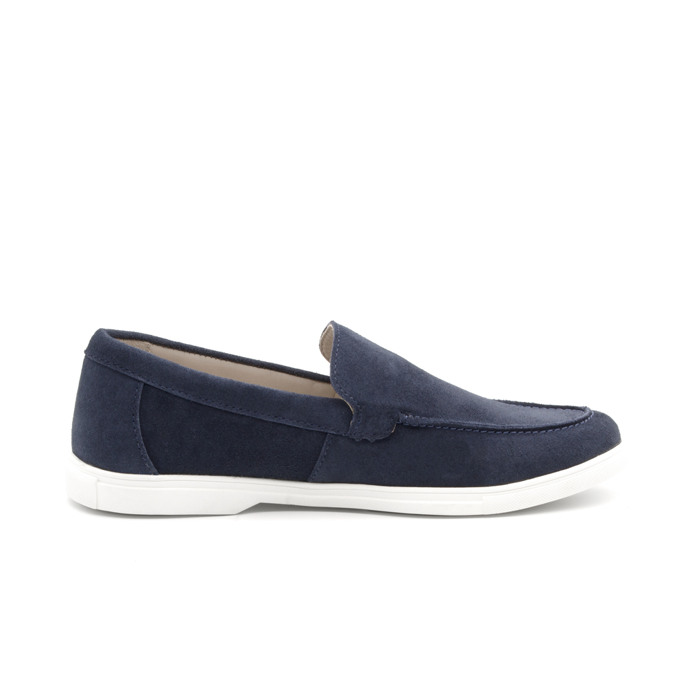 Mocassim Masculino Loafer em Couro Camurça Azul - 9650CA