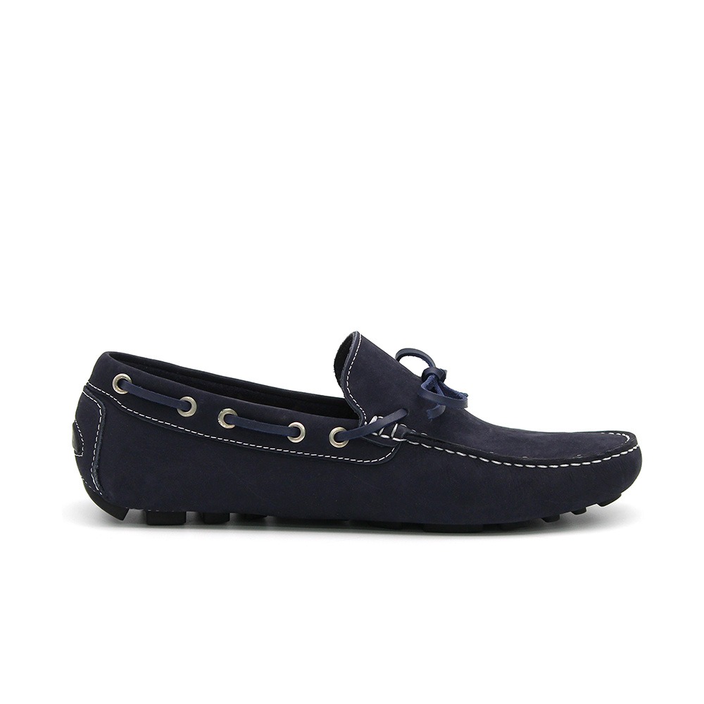 Mocassim Masculino Paris em Couro Nobuck Denim - 9819ND