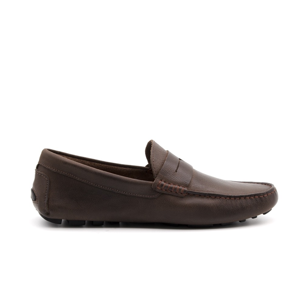 Mocassim Masculino Paris em Couro Senna Coffee - 98176SC