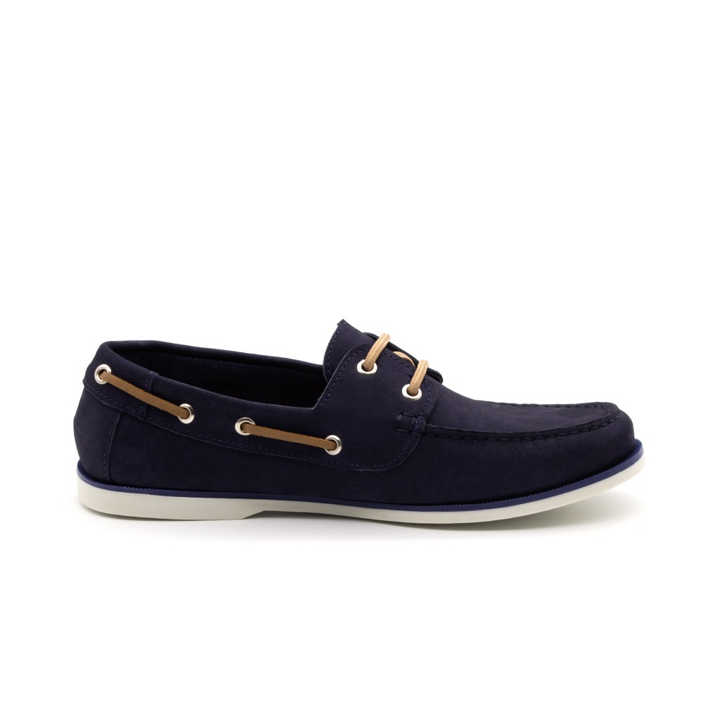 Mocassim Masculino Sider em Couro Nobuck Denim - 91005ND