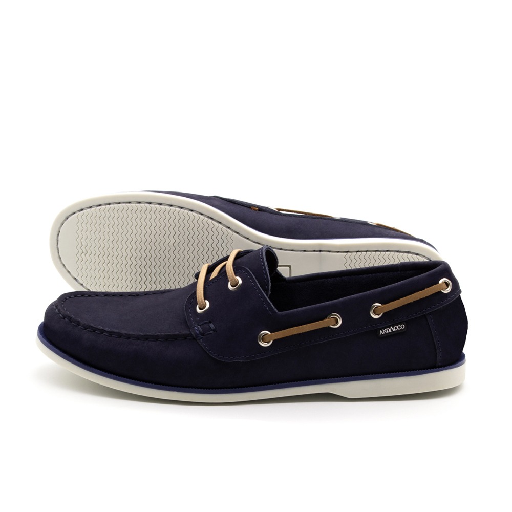 Mocassim Masculino Sider em Couro Nobuck Denim - 91005ND