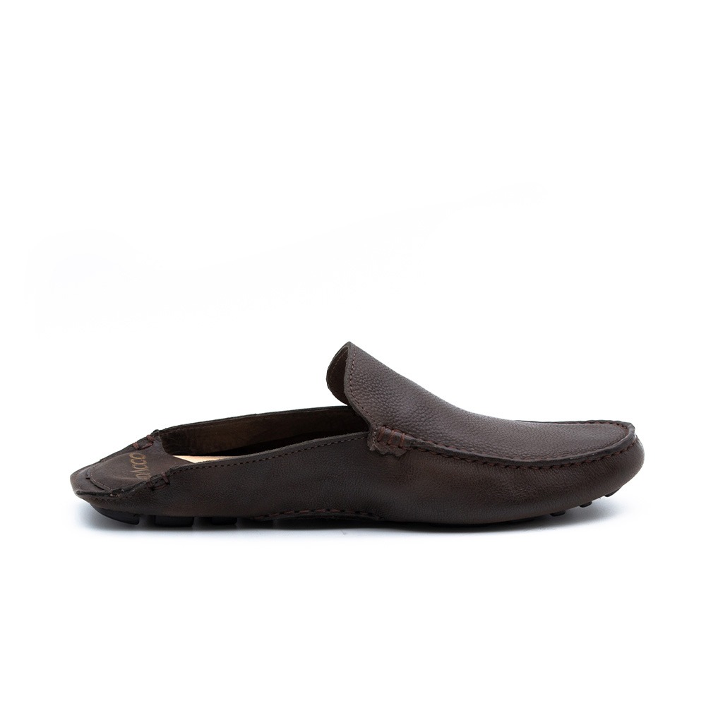 Mocassim Mule Masculino em Couro Senna Marrom - 98101SC