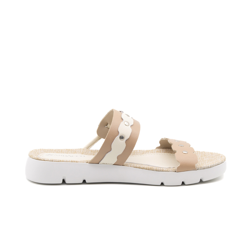 Sandália Flatform Bonnie em Couro Alfa Creme - 11101AC