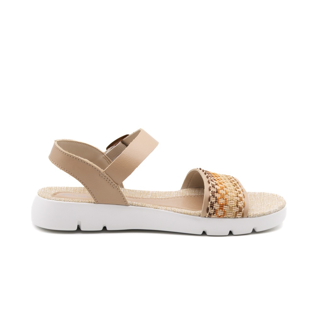 Sandália Flatform Bonnie em Couro Alfa Creme - 1199ACR