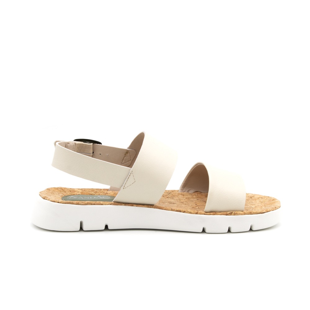 Sandália Flatform Bonnie em Couro Alfa Off White - 1194AO