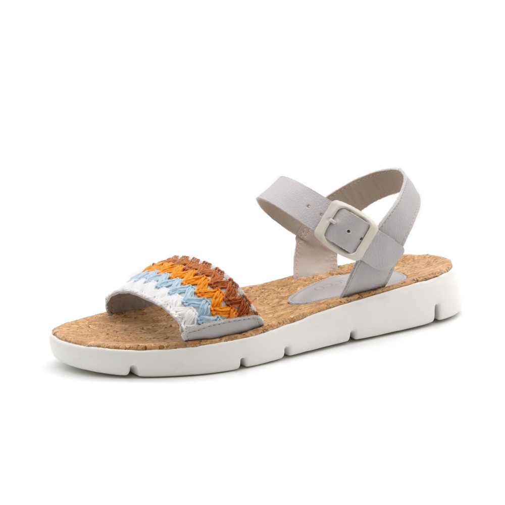 Sandália Flatform Bonnie em Couro Alfa Pale Blue - 1197AP