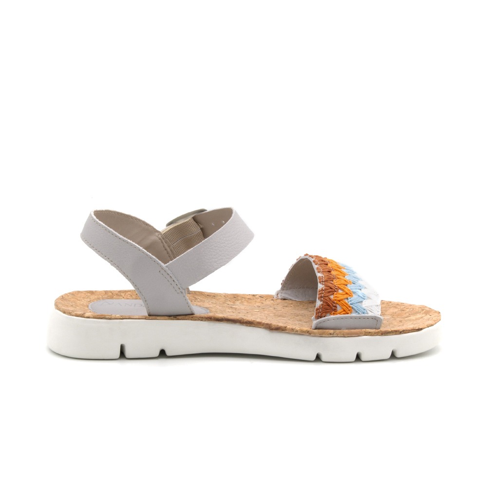 Sandália Flatform Bonnie em Couro Alfa Pale Blue - 1197AP