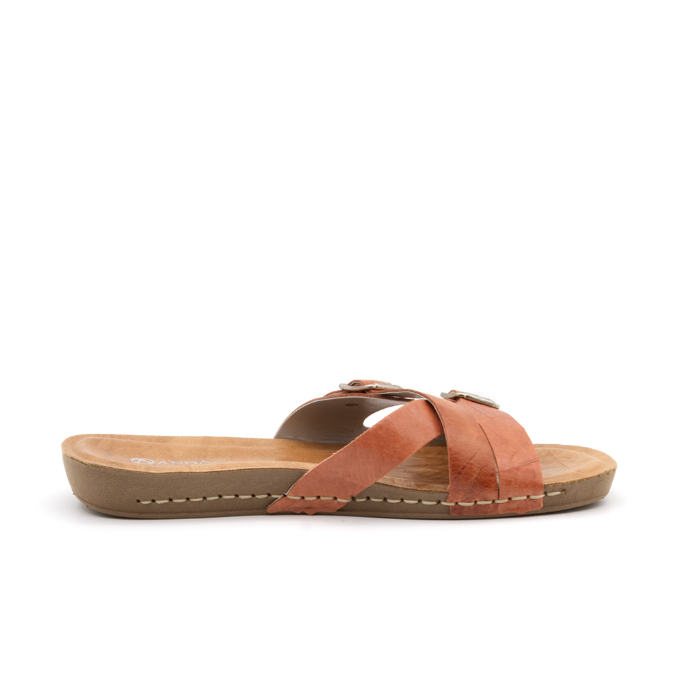 Sandália Flatform em Couro Crush Yogurt - 14224CY