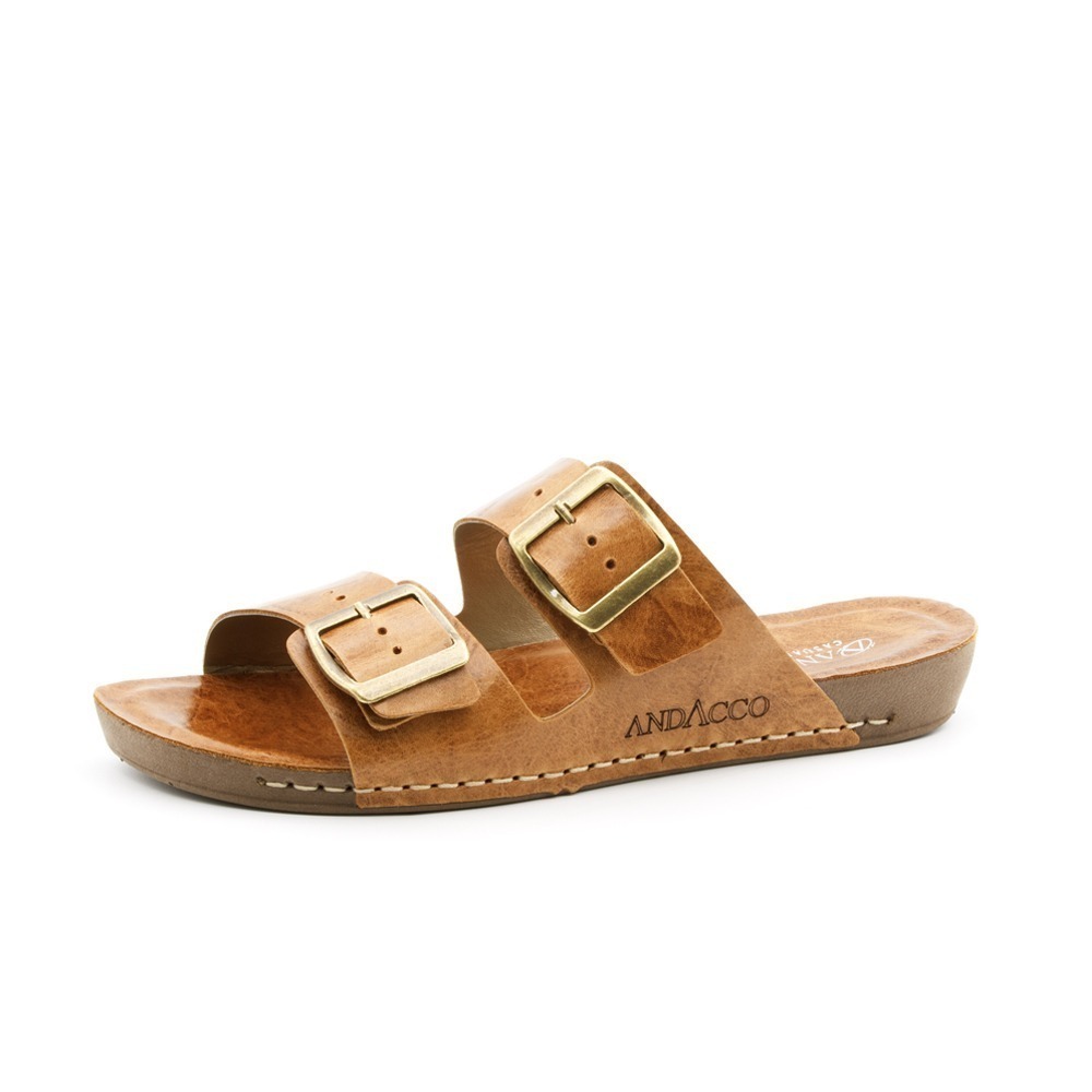 Sandália Flatform Goa em Couro Crush Caramelo - 14260CC