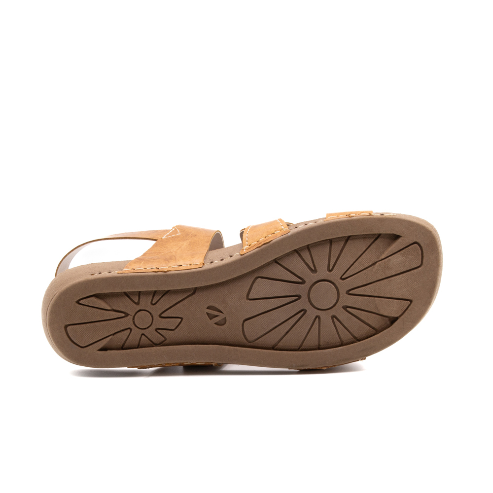 Sandália Flatform Goa em Couro Crush Caramelo - 14269CC