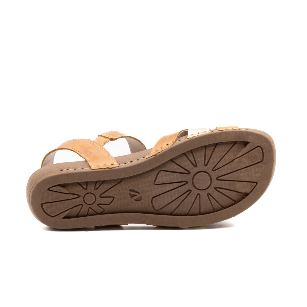 Sandália Flatform Goa em Couro Crush Caramelo - 14281CC