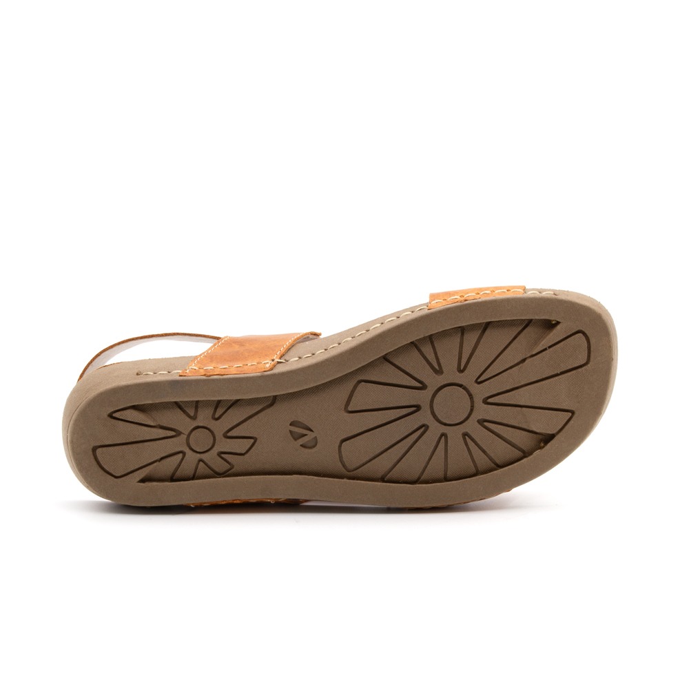 Sandália Flatform Goa em Couro Crush Mango - 14280CM