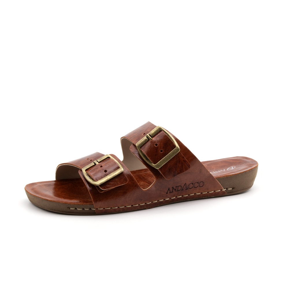 Sandália Flatform Goa em Couro Crush Rust - 14260CR