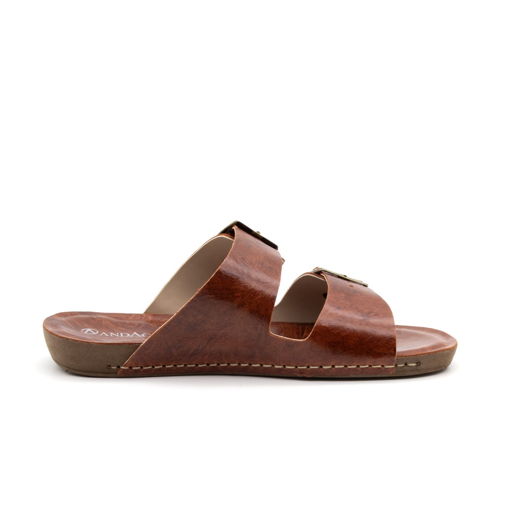 Sandália Flatform Goa em Couro Crush Rust - 14260CR