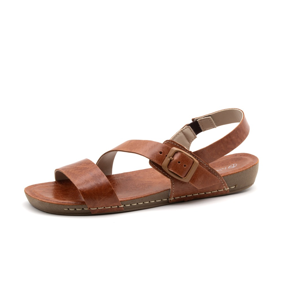 Sandália Flatform Goa em Couro Crush Rust - 14288CR