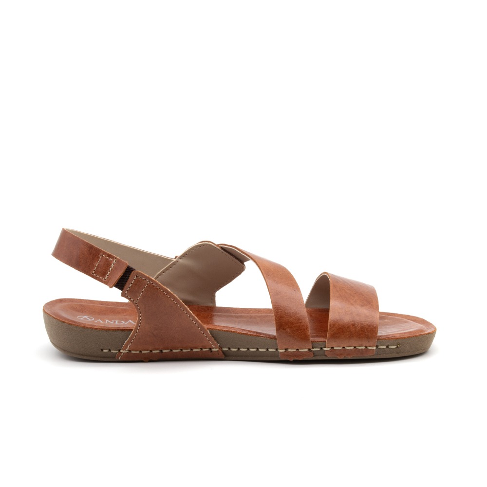 Sandália Flatform Goa em Couro Crush Rust - 14288CR