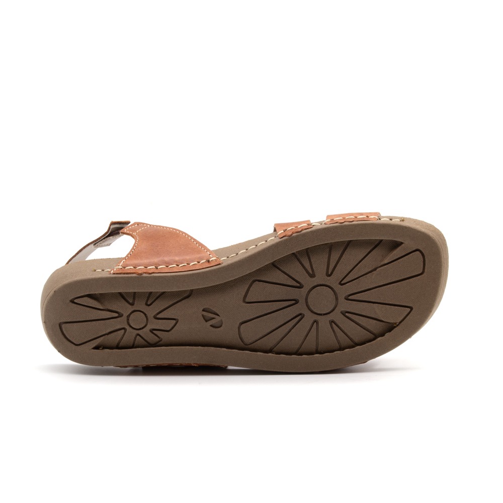 Sandália Flatform Goa em Couro Crush Rust - 14288CR