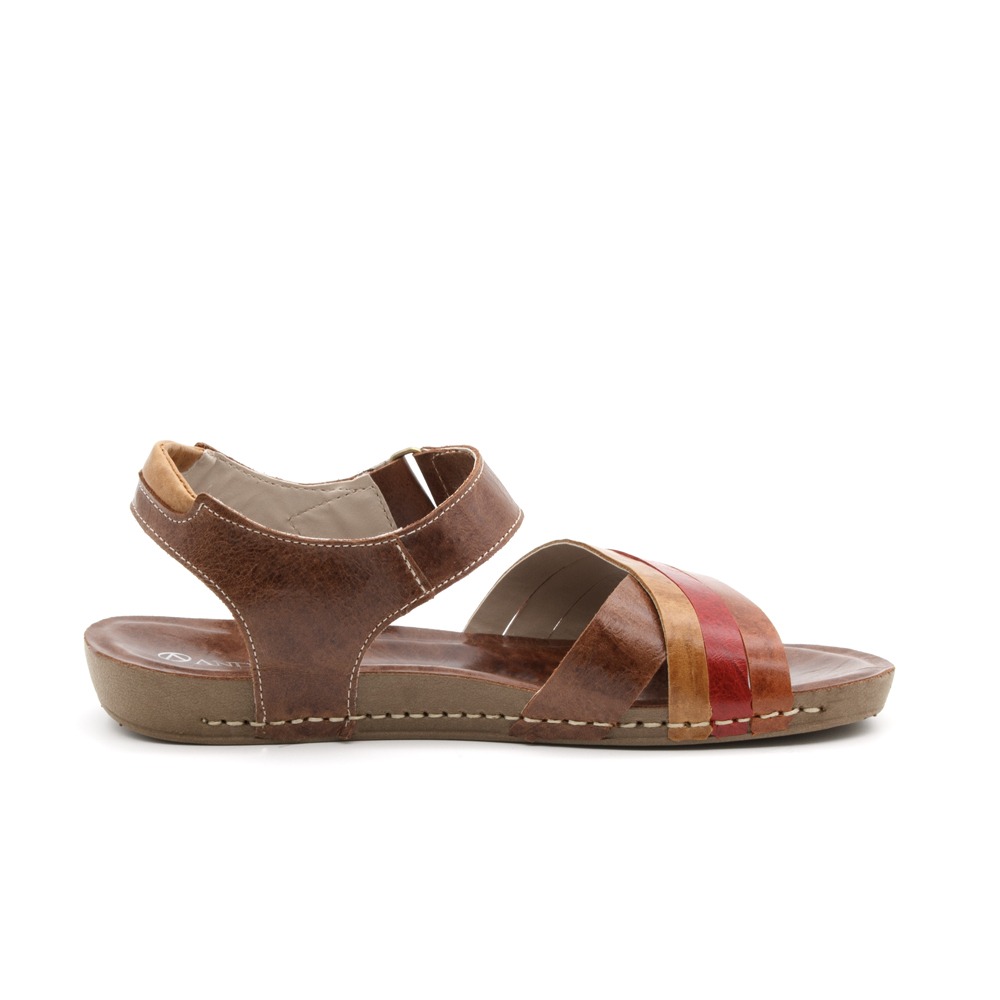 Sandália Flatform Goa em Couro Crush Sépia - 14276CS