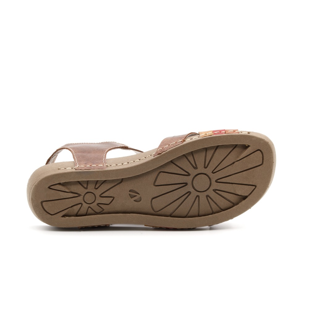 Sandália Flatform Goa em Couro Crush Sépia - 14276CS