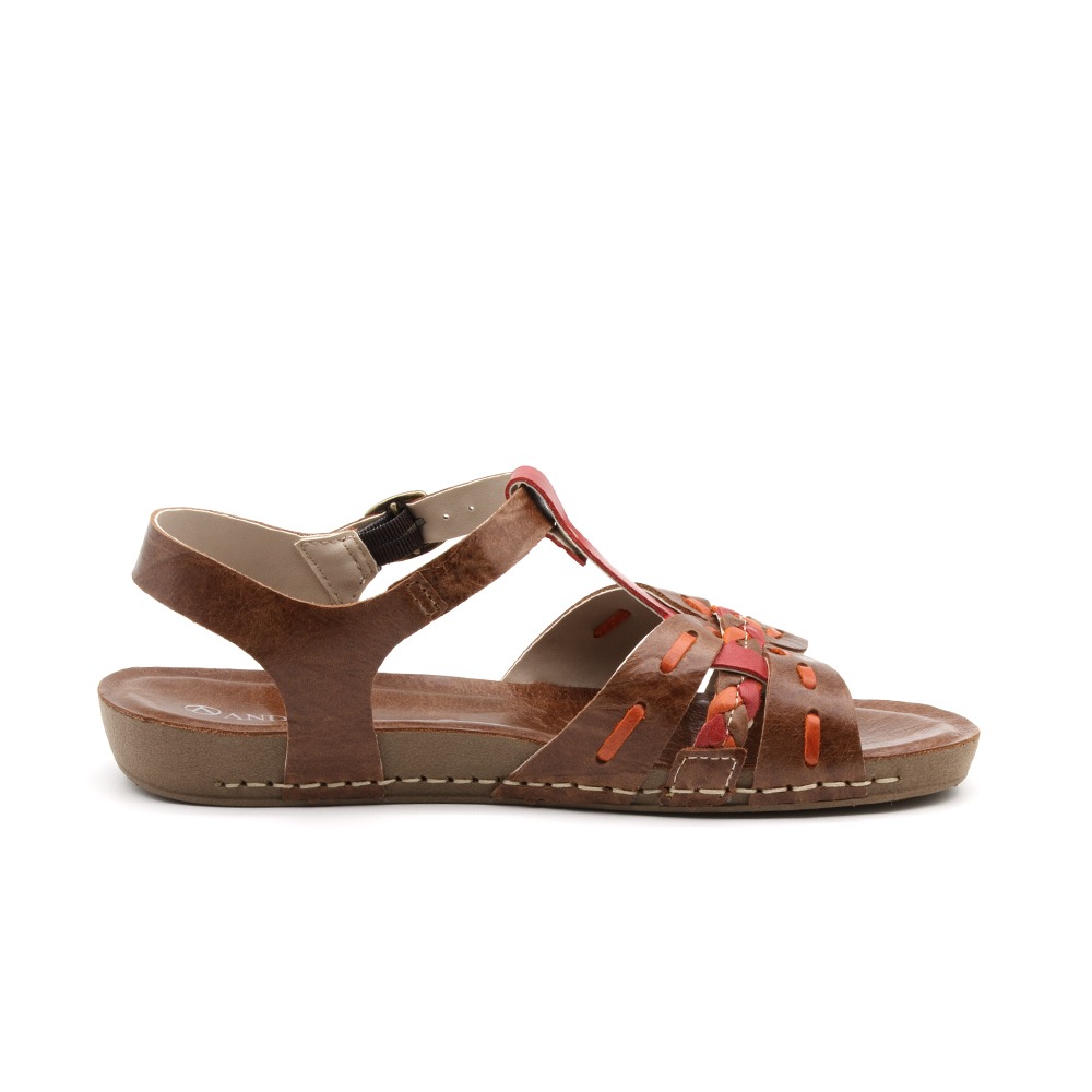 Sandália Flatform Goa em Couro Crush Sépia - 14287CS