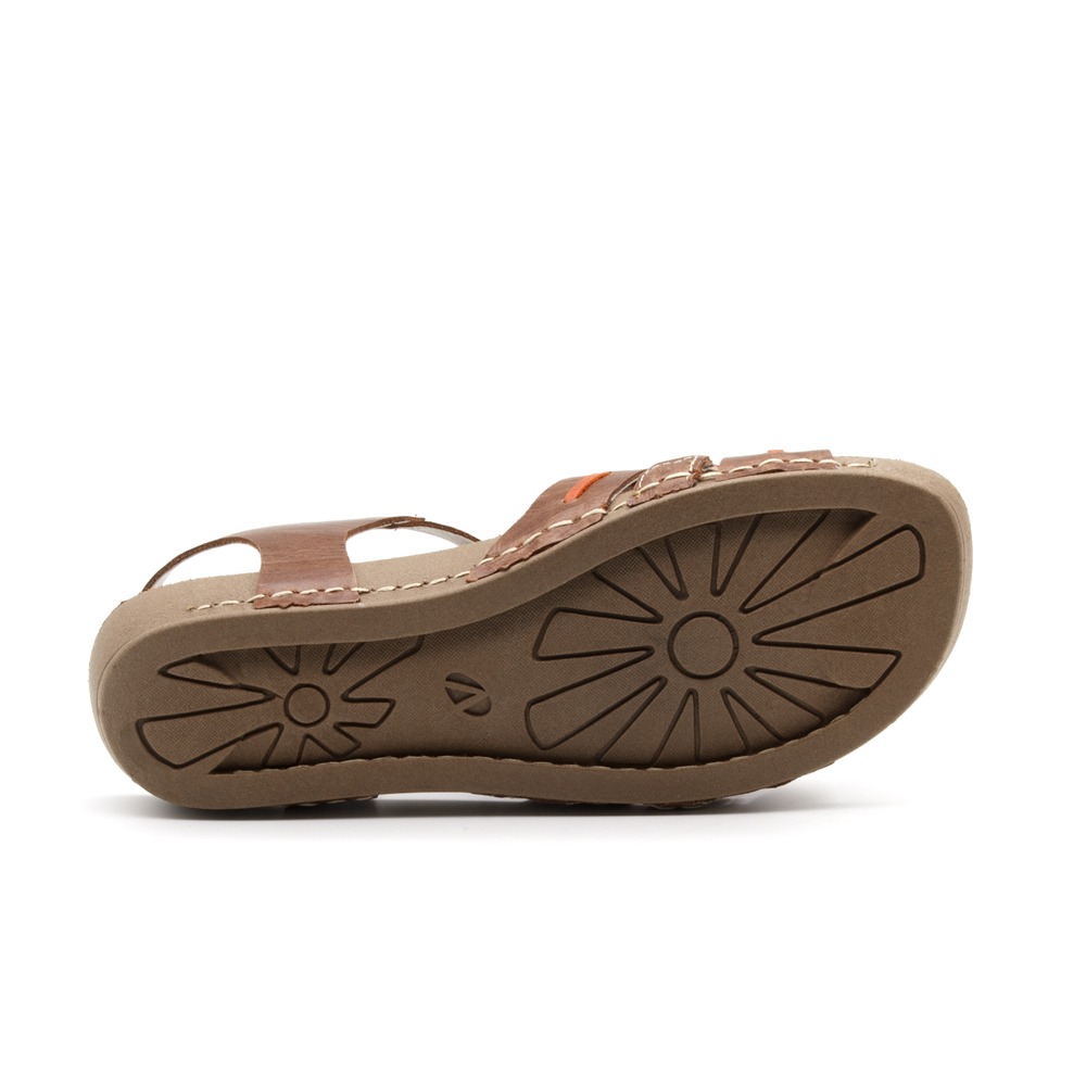 Sandália Flatform Goa em Couro Crush Sépia - 14287CS