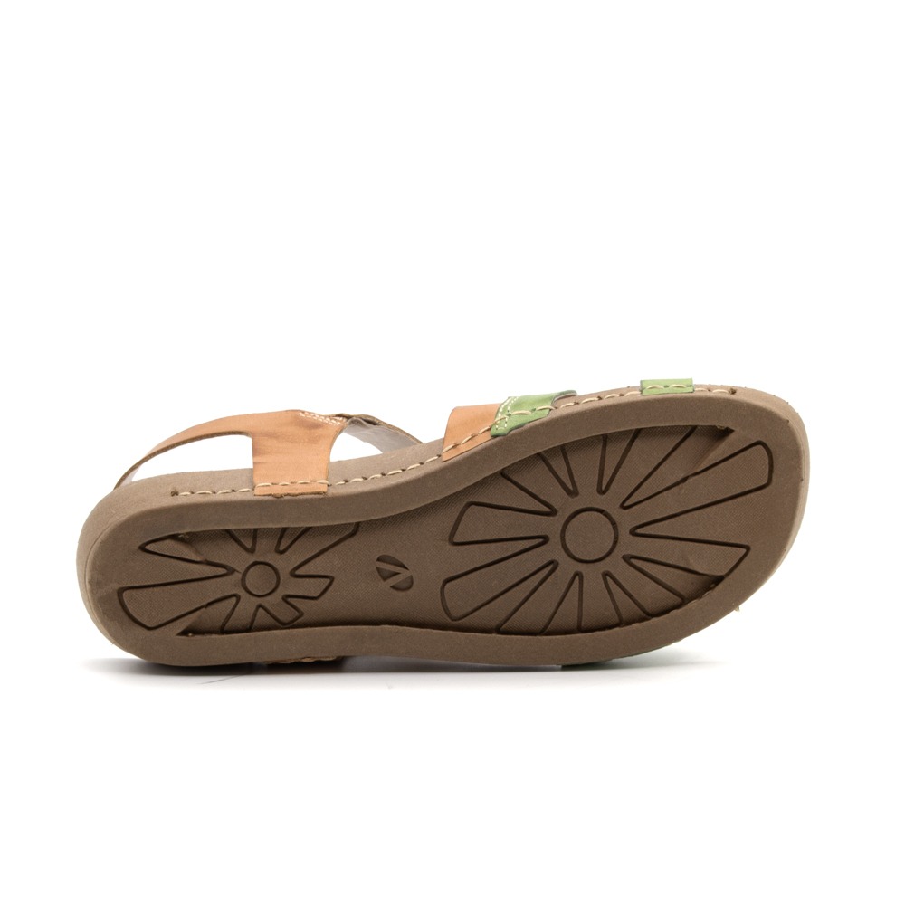 Sandália Flatform Goa em Couro Gales Camel - 14278GC